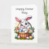 Ostersonnige und farbenfrohe Seite Karte (Vorderseite)