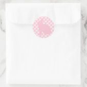 Ostersonnige Wirbel Sticker, hellrosa Runder Aufkleber (Tasche)