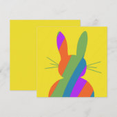 Ostersonnigen Regenbogen Einladung (Vorne/Hinten)