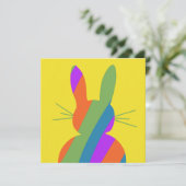 Ostersonnigen Regenbogen Einladung (Stehend Vorderseite)