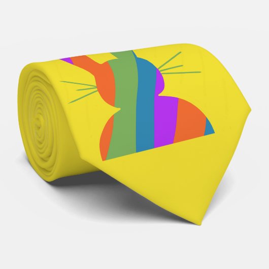 Ostersonnigen Regenbogen Krawatte (Gerollt)