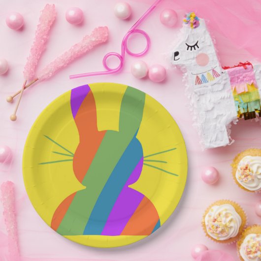 Ostersonnigen Regenbogen Pappteller (Party)