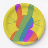 Ostersonnigen Regenbogen Pappteller (Vorderseite)