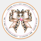 Ostersonniger Chic Runder Aufkleber (Vorderseite)