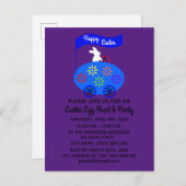 Ostersonniger Eierwagen #1 Einladung Postkarte (Vorne/Hinten)