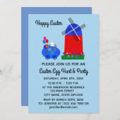 Ostersonniger Eierwagen #4-2 Einladungskarte (Vorne/Hinten)