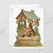 Ostersonniger Freilandeierstand Feiertagspostkarte (Vorne/Hinten)