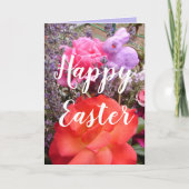 Ostersonniger Garten Rosa Rosa Frühling Blumen Karte (Vorderseite)