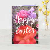 Ostersonniger Garten Rosa Rosa Frühling Blumen Karte (Gelbe Blume)