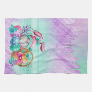 Ostersonniger Gnome mit Korbeiern Geschirrtuch