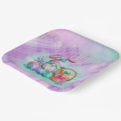 Ostersonniger Gnome mit Korbeiern Pappteller (Gewinkelt)