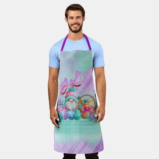 Ostersonniger Gnome mit Korbeiern Schürze (Getragen)