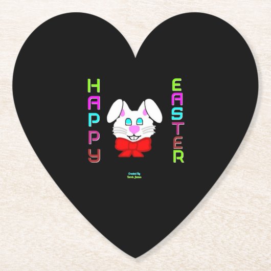 Ostersonniger Herzpapier-Untersetzer Untersetzer (Vorderseite)
