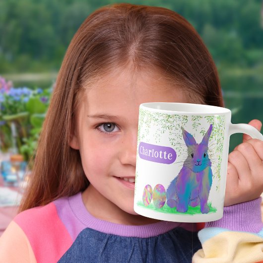 Ostersonniger Personalisierter Name Lila Kaffeetasse