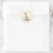 Ostersonniger Personalisierter Name Runde Sticker (Tasche)