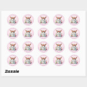 Ostersonniger Personalisierter Name Runde Sticker (Blatt)