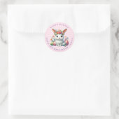 Ostersonniger Personalisierter Name Runde Sticker (Tasche)