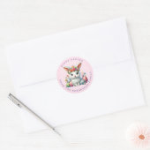 Ostersonniger Personalisierter Name Runde Sticker (Umschlag)