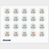 Ostersonniger Personalisierter Name Runde Sticker (Blatt)