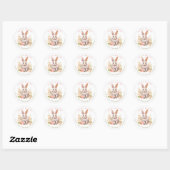Ostersonniger Personalisierter Name Runde Sticker (Blatt)