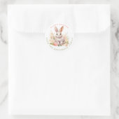 Ostersonniger Personalisierter Name Runde Sticker (Tasche)