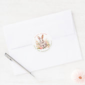 Ostersonniger Personalisierter Name Runde Sticker (Umschlag)