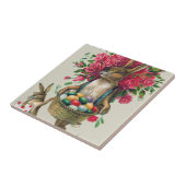 Ostersonniger Vater Kinderkorb Rose Ei Fliese (Seite)