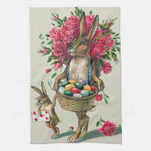 Ostersonniger Vater Kinderkorb Rose Ei Handtuch