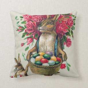 Ostersonniger Vater Kinderkorb Rose Ei Kissen