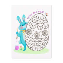 Ostersonniges Blaues Kaninchen - Seite nach Karte