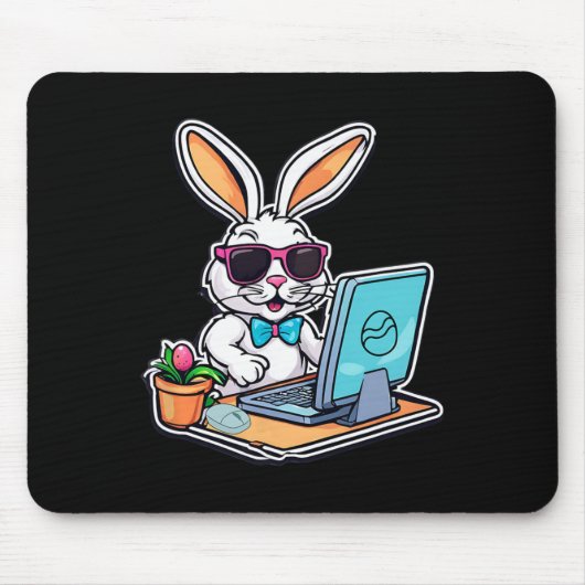 Ostersonniges Computervideospiel Liebhaber 1 Mousepad (Vorne)