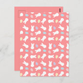 Ostersonniges, dekoriertes Eiermuster Postkarte (Vorne/Hinten)