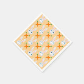 Ostersonniges Kaninchen, modernes Carrots-Muster Serviette (Ecke)