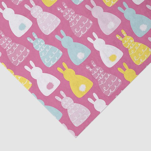 Ostersonniges Kaninchenmuster Seidenpapier (Ausschnitt)