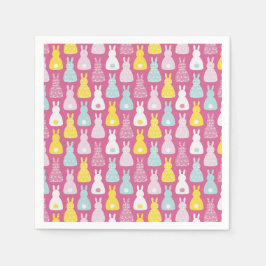 Ostersonniges Kaninchenmuster Serviette