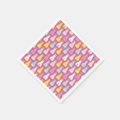 Ostersonniges Kaninchenmuster Serviette (Ecke)