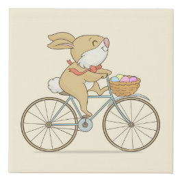 Ostersonniges Kaninchenrad | Urlaub Künstlicher Leinwanddruck