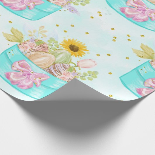 Ostersonniges Kostüm Geschenkpapier (Ecke)