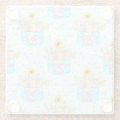 Ostersonniges Kostüm Glasuntersetzer (Rückseite)