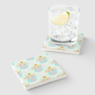 Ostersonniges Kostüm Steinuntersetzer