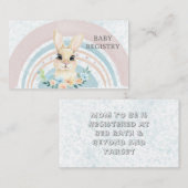 Ostersonniges Rabbit Florals Baby Registry Bus Visitenkarte (Vorne/Hinten)