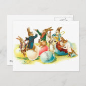 Ostersonnkonzert Vintag Feiertagspostkarte (Vorne/Hinten)