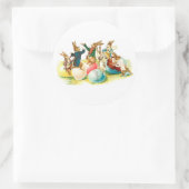 Ostersonnkonzert Vintag Runder Aufkleber (Tasche)