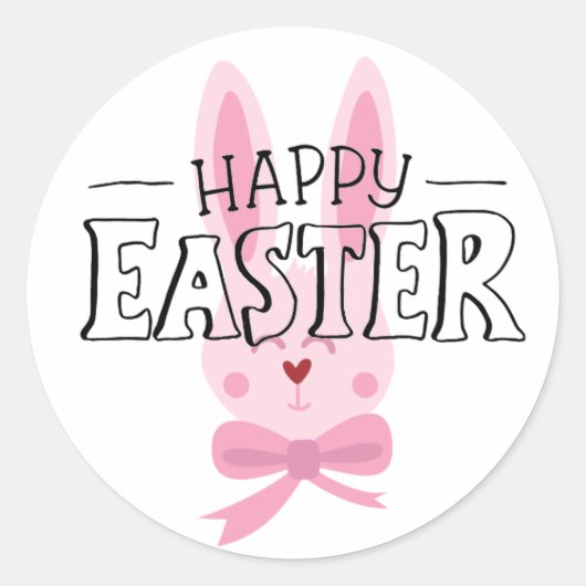 Ostersonnrosa Runder Aufkleber (Vorderseite)