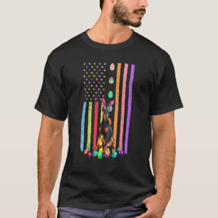 Ostersonntag Amerikanische Eier Flagge Dobermann D T-Shirt