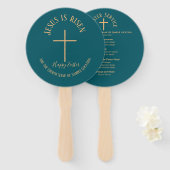 Ostersonntag Aquamariner Kirchenservice Fächer (Vorne und Hinten)