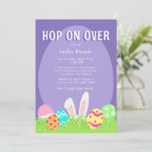 Ostersonntag Brunch Bunny Rabbit Einladung (Stehend Vorderseite)