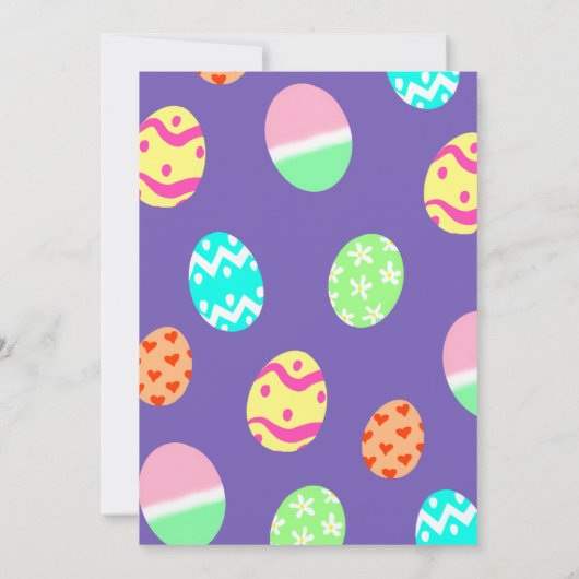 Ostersonntag Brunch Bunny Rabbit Einladung (Rückseite)