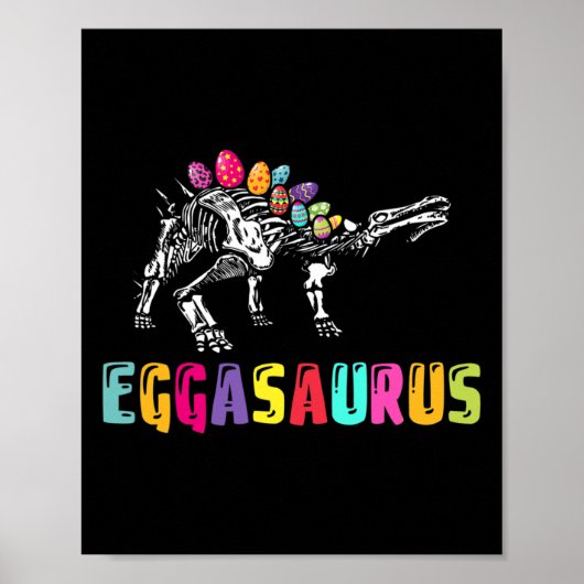 Ostersonntag-Dino - Eggasaurus Stegosaurus Ei Dino Poster (Vorne)