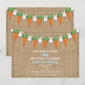 Ostersonntag & Karrots Garland Geburtstagsparty Einladung (Vorne/Hinten)